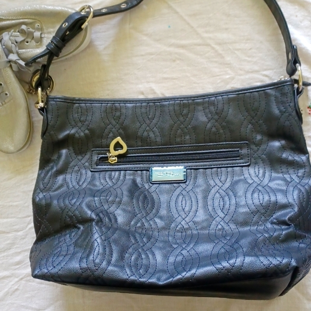 Bella Russo | Quilted Tote, NWOT, black, 15 x 14 x 6, adjustable strap